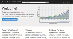 Desktop Screenshot of powerandsamplesize.com